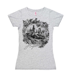 Harry Potter - Hogwarts - Schloss - T-Shirt Print - Damen 