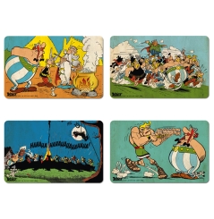 Asterix - Life of the Gauls - Asterix the Gaul - Set of 4 - Breakfast Boards - Retro 