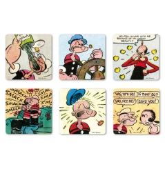 Popeye the Sailorman - Popeye & Olivia - Set of 6 - Coasters 