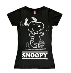 Peanuts - Snoopy - Happy - T-Shirt Print - Damen 