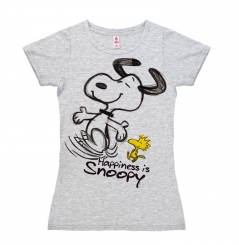 Peanuts - Happiness Is Snoopy grey-melange | XS