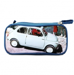 Fiat 500 - Wasser - FIBO74 - Kosmetiktasche - Kulturbeutel - blau 