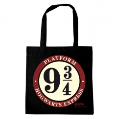 Harry Potter - Platform 9 3/4 - Logo - Hogwarts Express - Resuable - Cotton Tote Bag black | OS