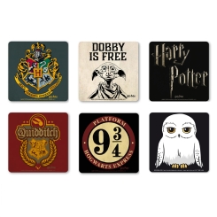 Harry Potter - Hogwarts - School of Witchcraft & Wizardry - Set of 6 - Coasters 