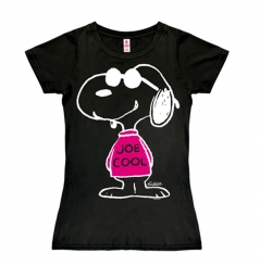 Peanuts - Snoopy - Joe Cool Pink - T-Shirt Print - Damen 
