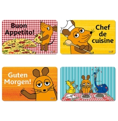 The Show with the Mouse - Diner - Breakfast - Set of 4 - Breakfast Boards - Retro 