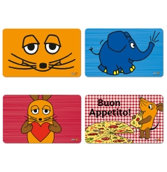 The Show with the Mouse - Mouse & Elephant - Set of 4 - Breakfast Boards - Retro 