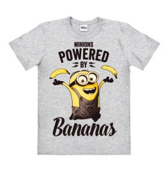 Minions - Bob - Powered By Bananas - T-Shirt Print - Damen 
