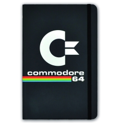 Commodore 64 - C64 Logo - Hardcover Notizbuch A5 - mit Gummiband - Liniert 