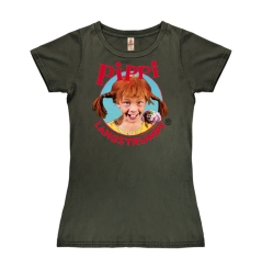 Pippi Langstrumpf - Portrait - Vintage - Damen - T-Shirt 
