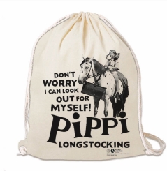 Pippi Longstocking - Don't Worry - Gymsack - Drawstring Bag  