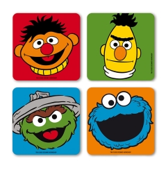 Sesamstrasse - Gesichter 1 - 4er Set - Untersetzer 