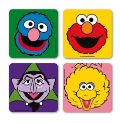 Sesamstrasse - Gesichter 2 - 4er Set - Untersetzer 
