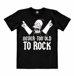 The Simpsons - Homer Simpson - Never Too Old To Rock - Print T-Shirt - Men 