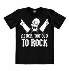 The Simpsons - Homer Simpson - Never Too Old To Rock - T-Shirt Print - Damen 