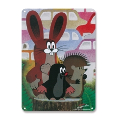 Der kleine Maulwurf - Hase & Igel - Freunde - Blechschild A5 