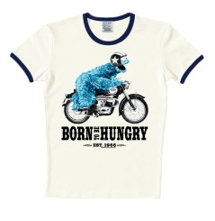 Sesamstrasse - Krümelmonster - Motorrad - Born To Be Hungry - T-Shirt Print - Damen 