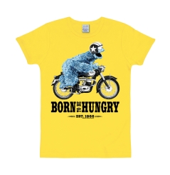 Sesame Street - Cookie Monster - Motorcycle - Born To Be Hungry - Print T-Shirt - Women 
