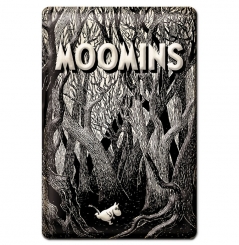 Mumins - Mumintroll - Im Wald - Blechschild - aus robustem Stahblech - gewölbt mit Prägung - 20 x 30 cm 
