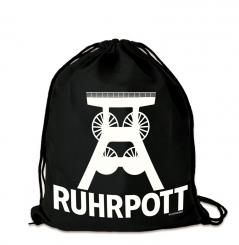 Ruhrpott - Förderturm - Logo - Turnbeutel - Baumwollrucksack 