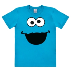 Sesame St.-Cookie Monster-Face turquoise | XL