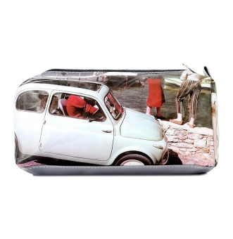 Fiat 500 - Cosmetic Bag - Pencil Case - grey 