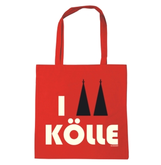 I Love Kölle - Resuable - Cotton Tote Bag red | OS