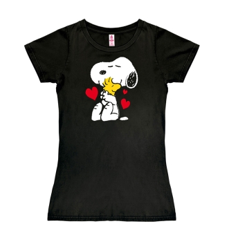 Peanuts - Snoopy - Woodstock - Best Friends -  T-Shirt Print - Damen 