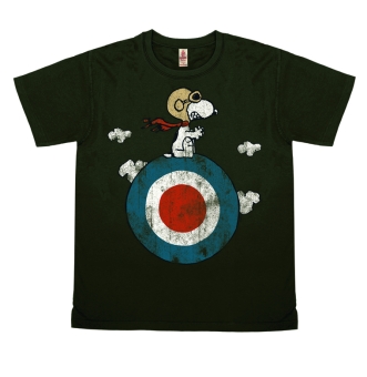 Peanuts - Snoopy - Pilot - Target - Vintage Print  T-Shirt - Women 