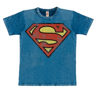 Superman - Logo - DC Comics - Vintage T-Shirt Print - Herren 