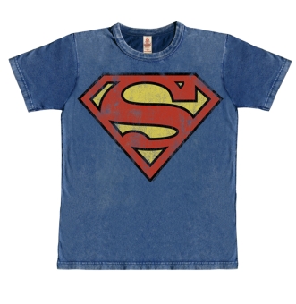 Superman - Logo - DC Comics - Print Vintage T-Shirt - Women 