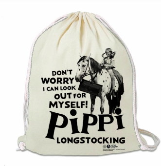 Pippi Longstocking - Don't Worry - Gymsack - Drawstring Bag  