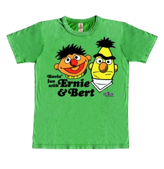 Sesame Street - Ernie & Bert - Havin' Fun - Vintage Print T-Shirt - Women 