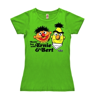 Sesame Street - Bert and Ernie - Havin' Fun - Vintage - Print T-Shirt - Women 