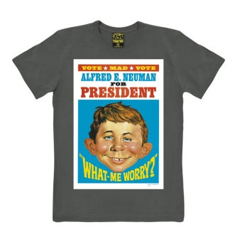 Mad Magazin - Alfred E. Neumann - For President - T-Shirt Print - Herren 
