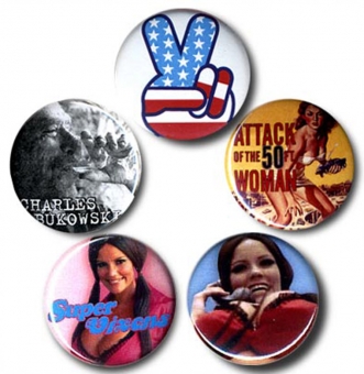 Seventies Cult - Set of 5 Buttons 