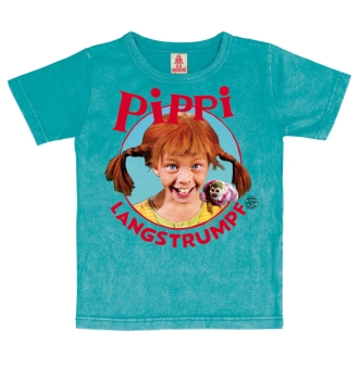 Pippi Langstrumpf - Portrait - Vintage - T-Shirt Print - Kinder   