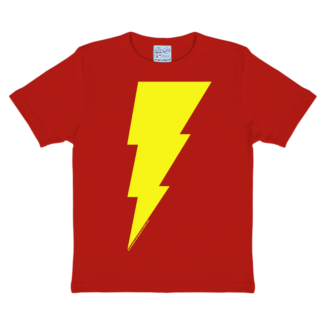 thumbnail image 2 of Official DC Comics Shazam Logo T-Shirt - Men's 100% Cotton Red Graphic Tee 2 of 6