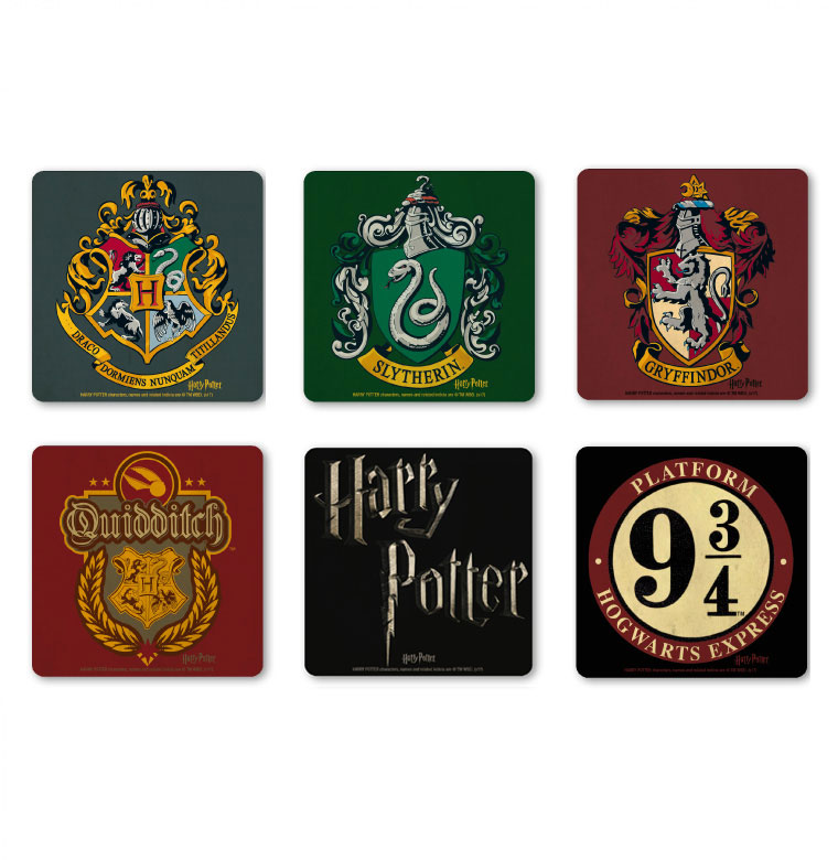 Harry Potter - Hogwarts - Schule Für Hexerei & Zauberei - 6er Set -  Untersetzer